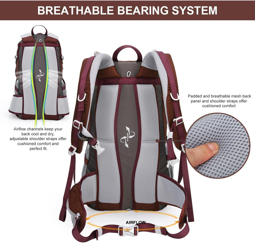 MOUNTAINTOP 40L Hiking Backpack, Lightweight Outdoor Backpacking Pack