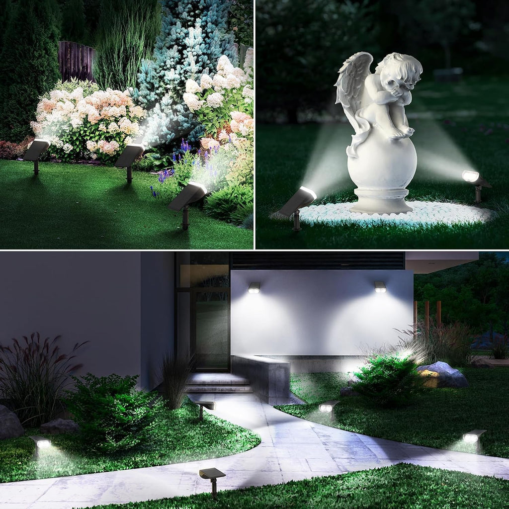 Linkind Solar Lights Outdoor Waterproof Landscape Spotlight Daylight 2 Pack
