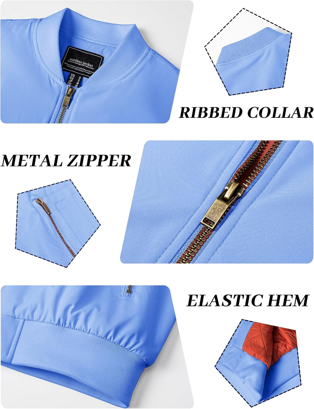 KEFITEVD Men's Bomber Jackets Winter Windbreaker Warm Full Zip Casual Coats