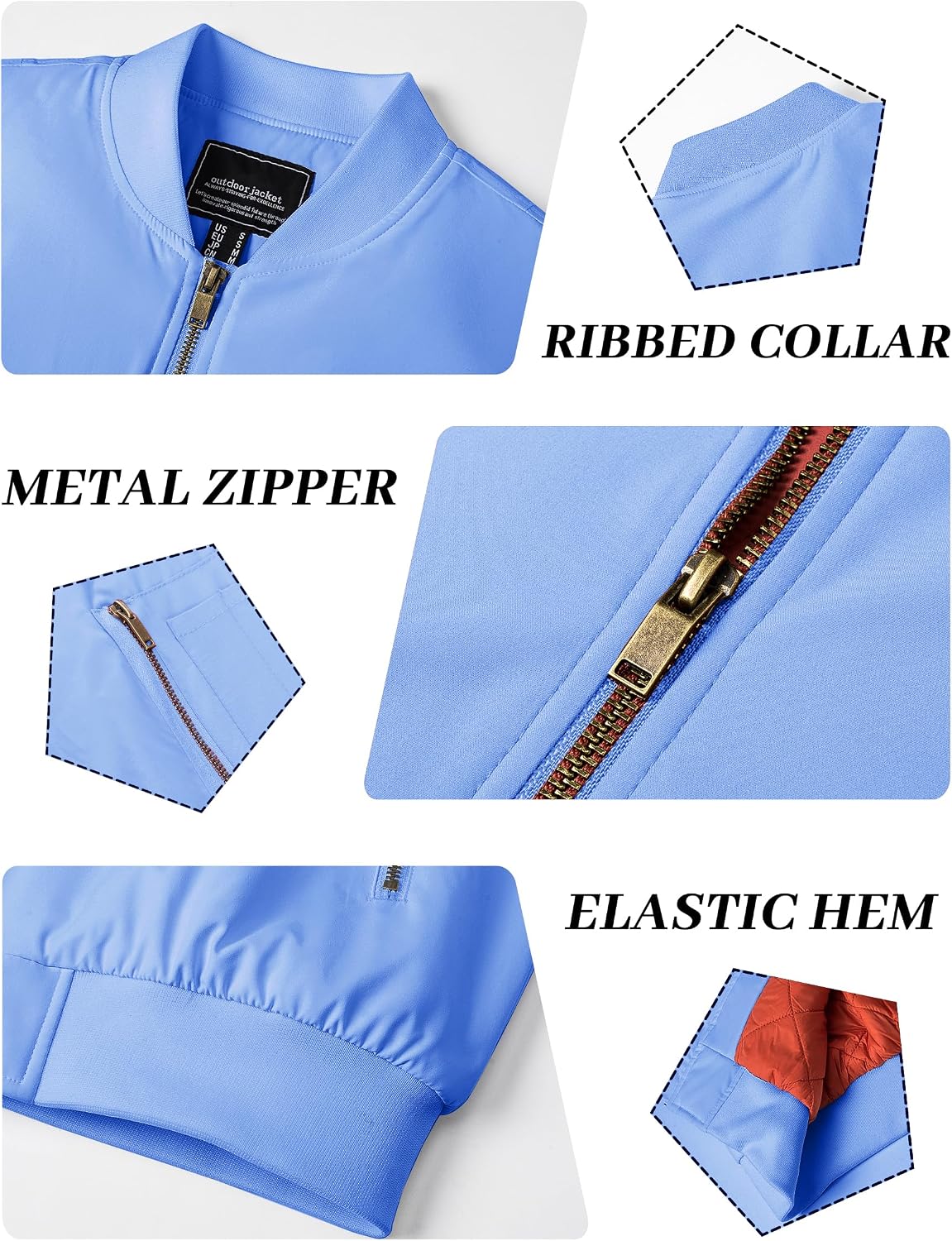 KEFITEVD Men's Bomber Jackets Winter Windbreaker Warm Full Zip Casual Coats