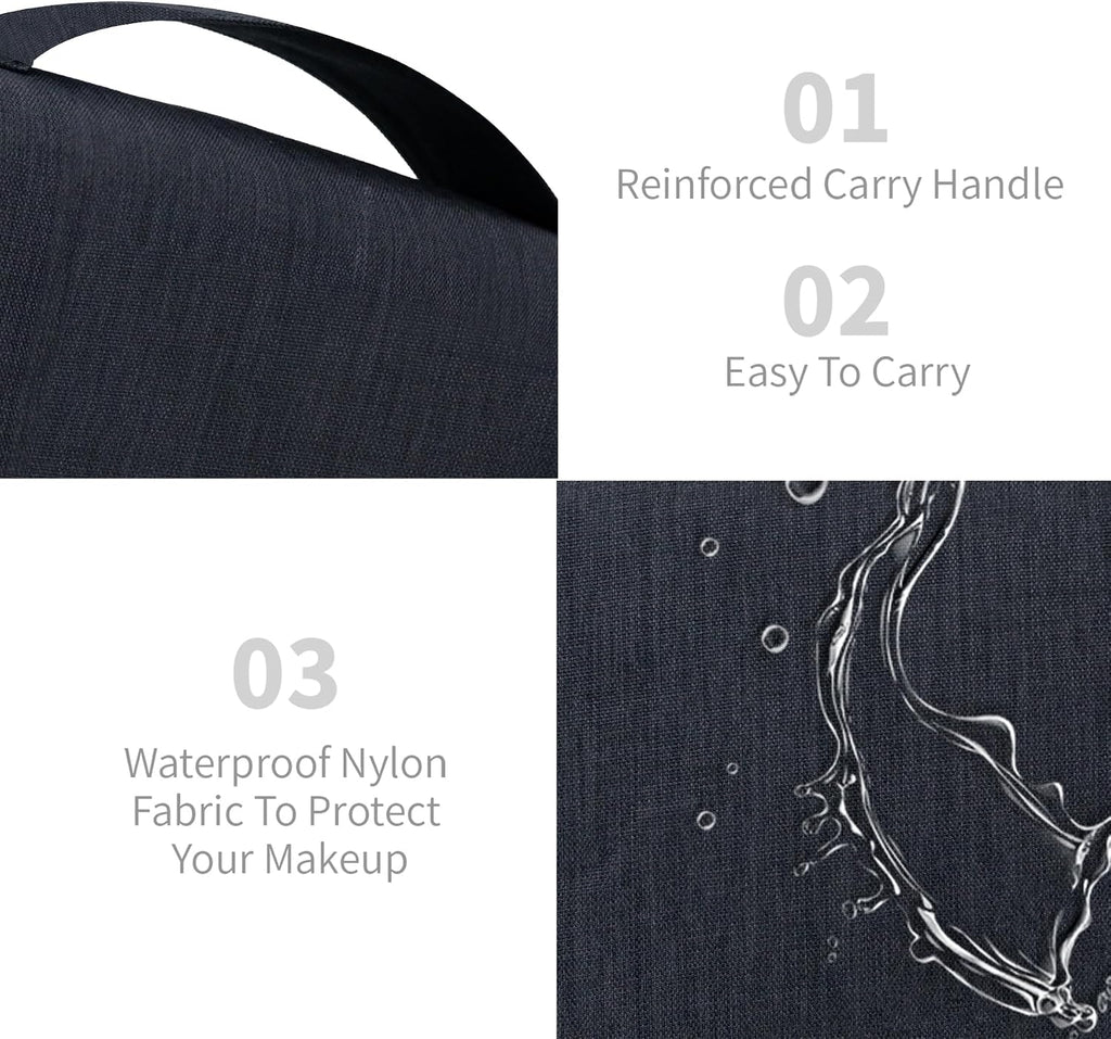 Lcsmaokin Large Capacity Toiletry Bag Travel Bag with Hanging Hook for Men and Women Waterproof Travel Cosmetic Bag Bathroom Bag,with TSA Approved Zippers Clear Travel Makeup Bag Carry-on