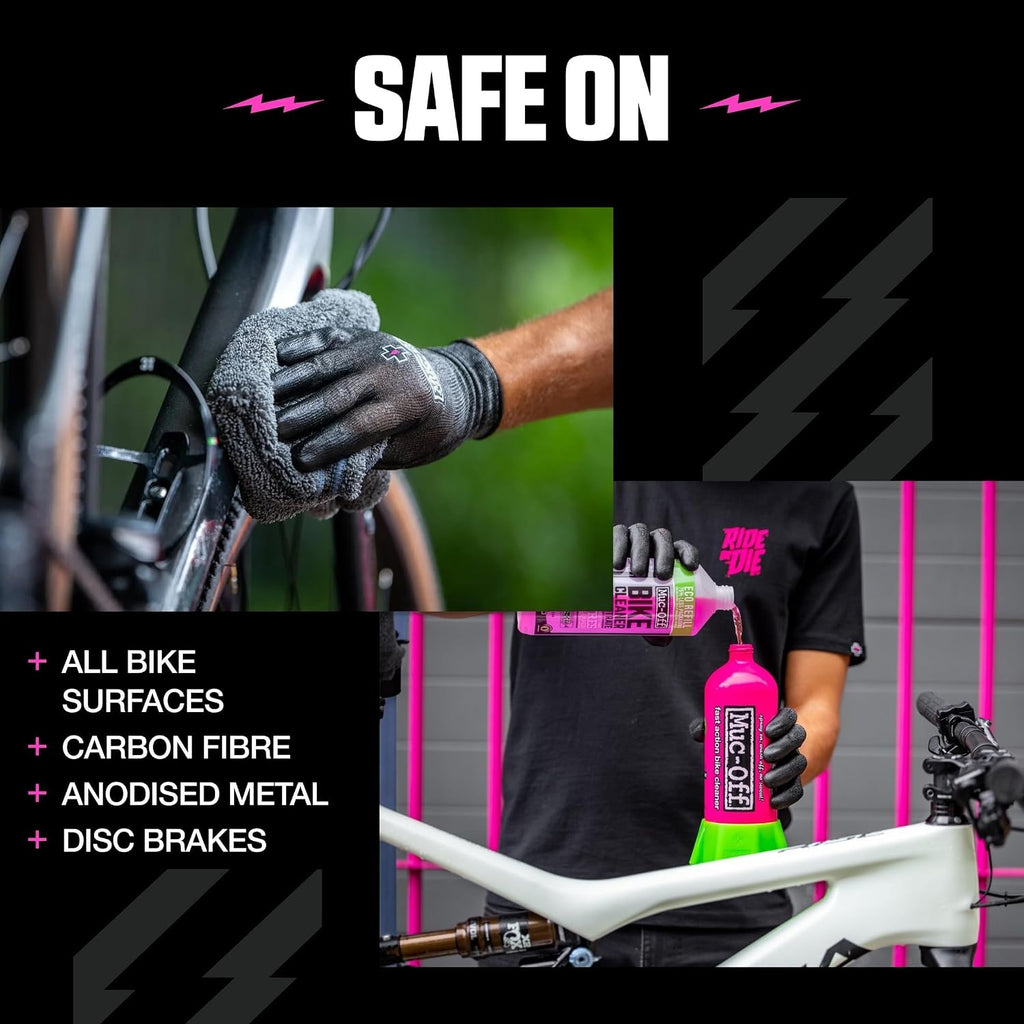 Muc-Off Bike Cleaner Concentrate, 1 Liter - Fast-Action, Biodegradable Nano Gel Refill - Mixes with Water to Make Up to 4 liters of Bike Wash