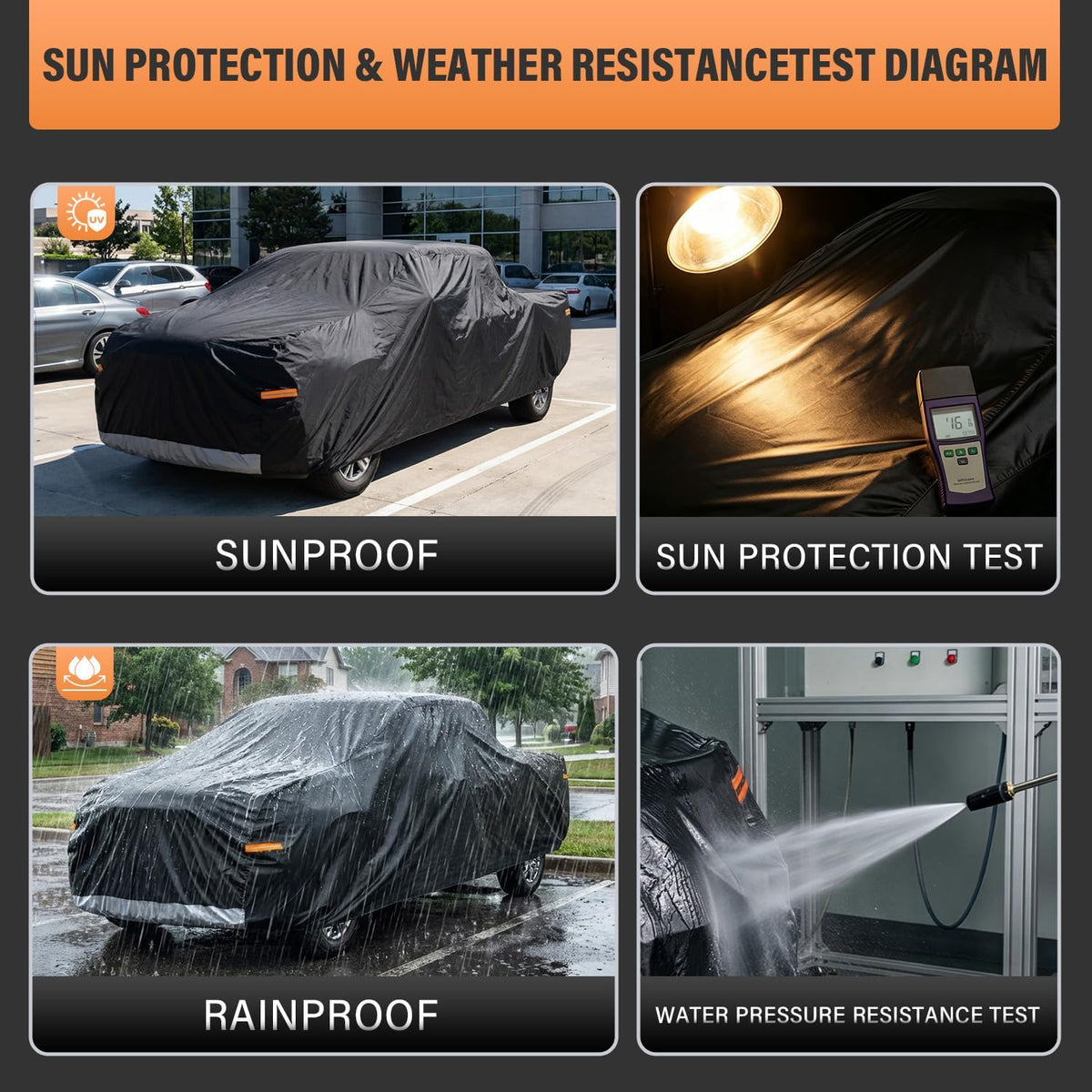 Kayme Truck Cover Waterproof All Weather - See Size Chart - Size T5