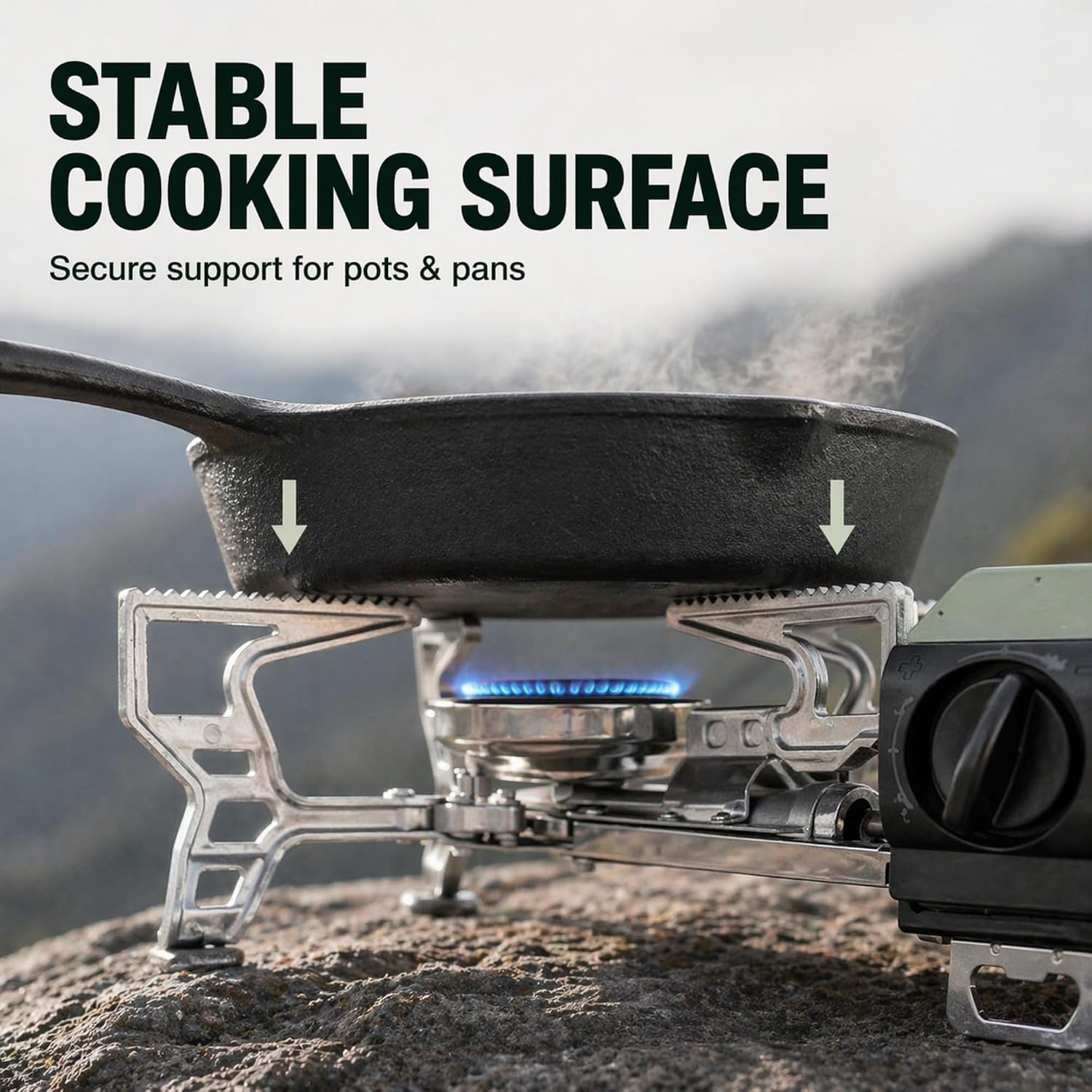 Portable Butane Gas Stove for Camping, Outdoor, and Indoor Cooking, Compact Lightweight Single Burner with Carrying Bag for Travel – by Altena