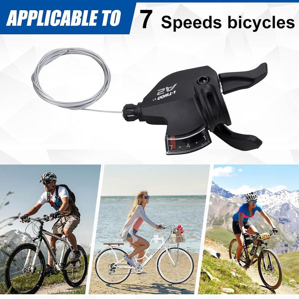 WEEROCK Bike Shifter Lever 7 Speeds Right Thumb Gear Shift Lever for Mountain Bicycle