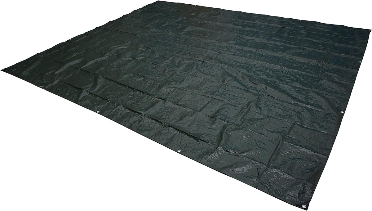 Amazon Basics Waterproof Multipurpose Camping Tarp, Tear Resistant with Reinforced Edges, Protective Cover, 7.5 Feet x 9.5 Feet, Dark Green