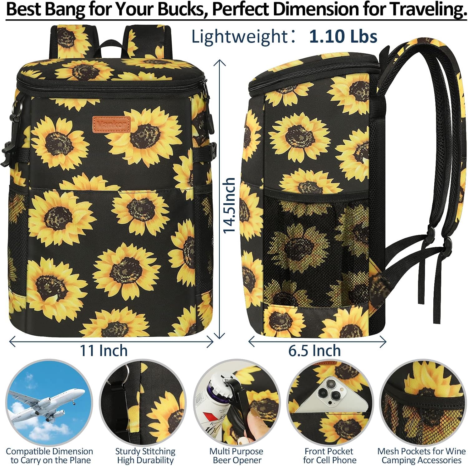 Vankor Camping Cooler Backpack Insulated Waterproof