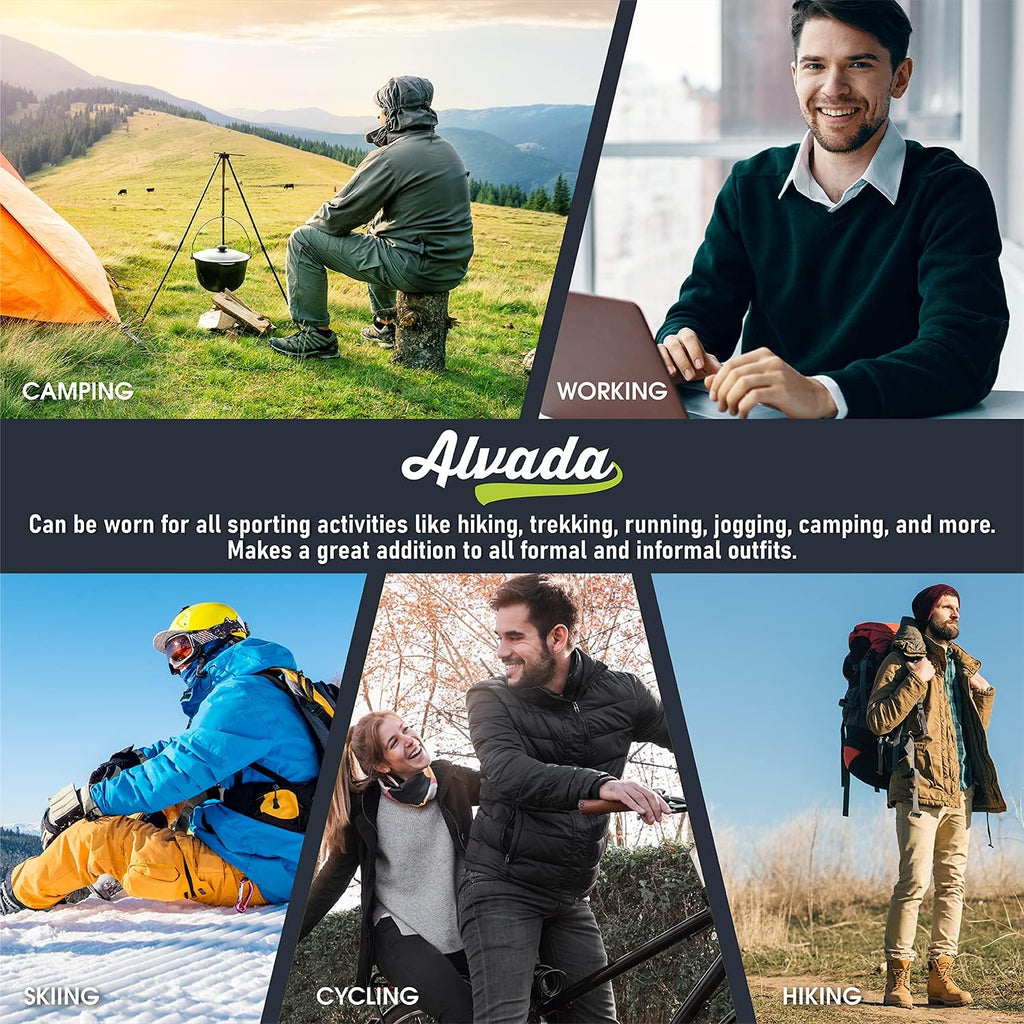 Alvada Warm Thermal Wool Socks for Winter Moisture Wicking and Breathable Cozy Boot Socks