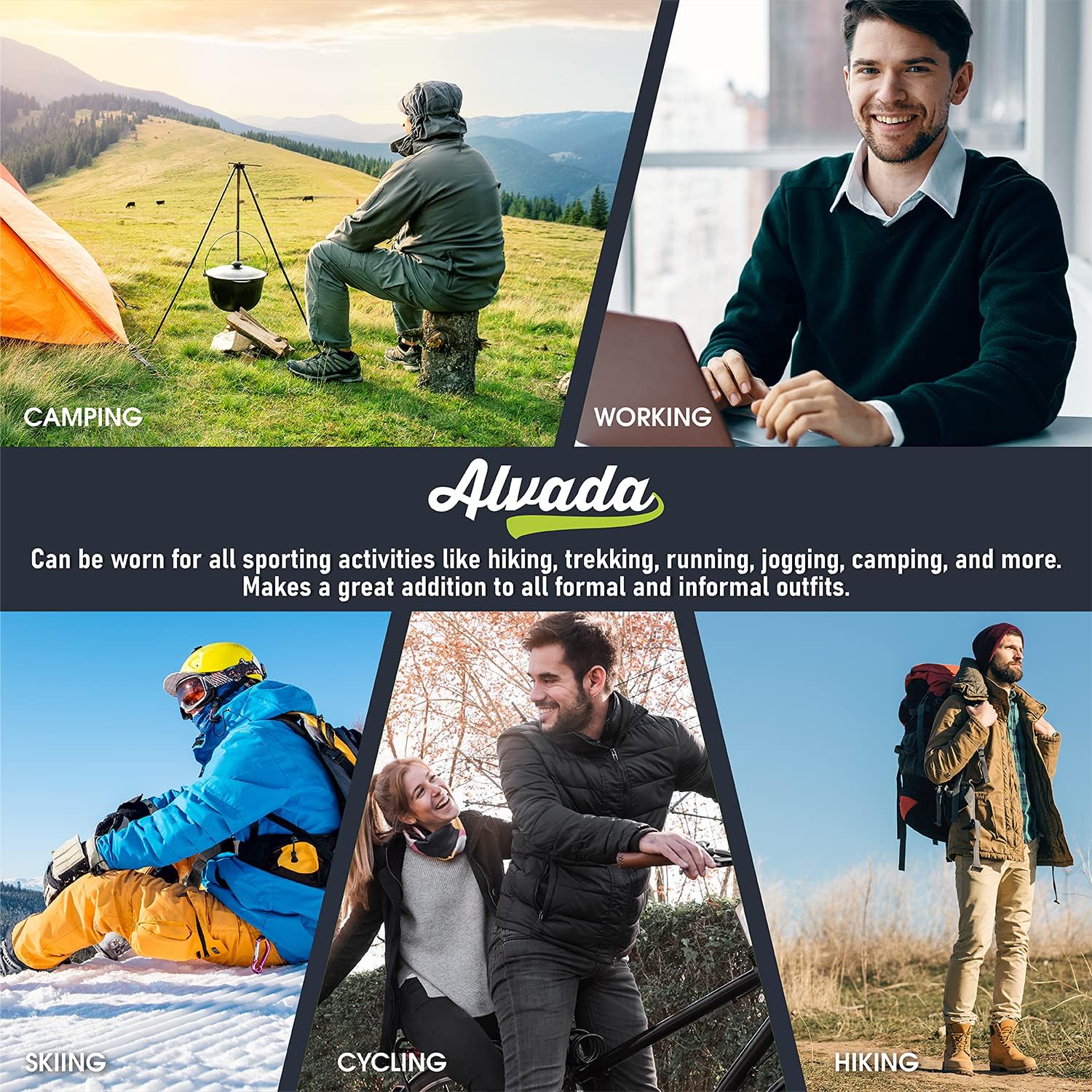 Alvada Warm Thermal Wool Socks for Winter Moisture Wicking and Breathable Cozy Boot Socks