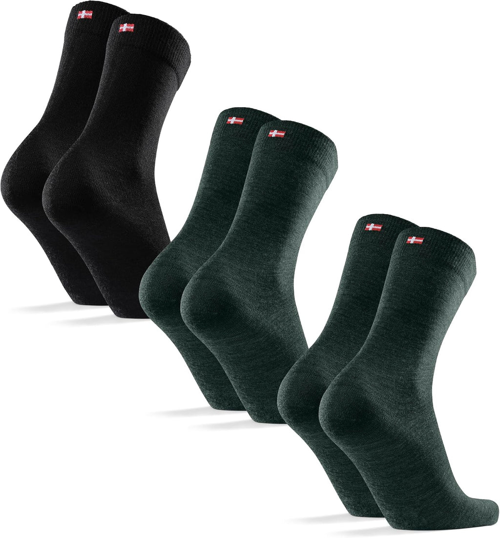 DANISH ENDURANCE Merino Wool Dress Socks, Lightweight & Thin, 3 & 5-Pack
