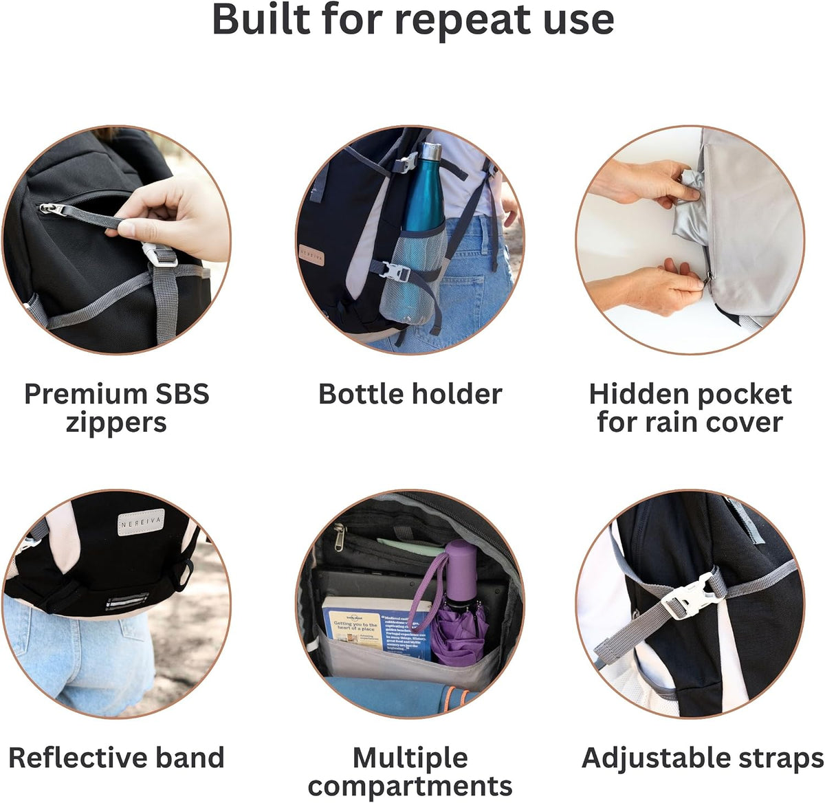 Voyage -35L Waterproof Foldable Outdoor Travel Backpack Packable Rain Cover