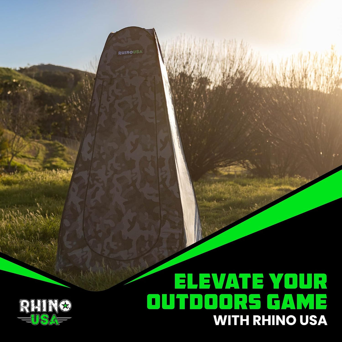 Rhino USA Pop-Up Privacy Changing Tent - Portable Camp Shower & Toilet