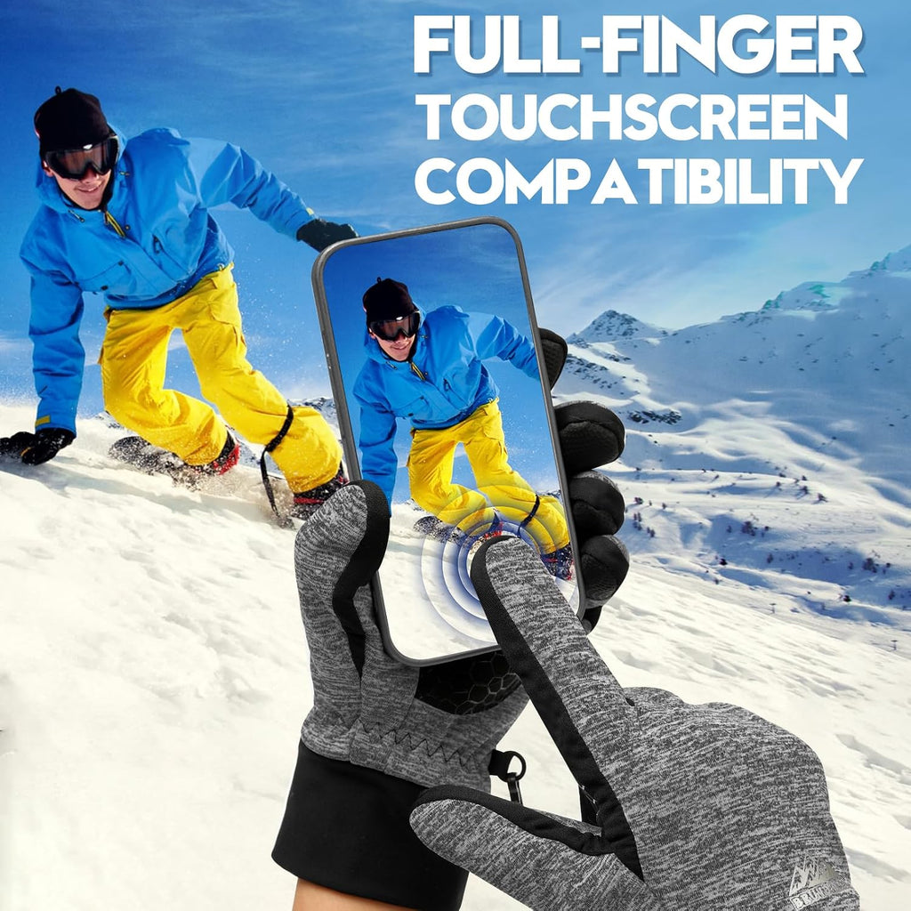 Bruvoalon Winter Gloves for Women & Men, 3M Thermal Insulation, Lycra Fabric, Touchscreen, Anti-Slip