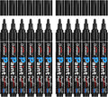 Overseas 12 Pack Black Acrylic Paint Pens Permanent Markers, Medium Tip