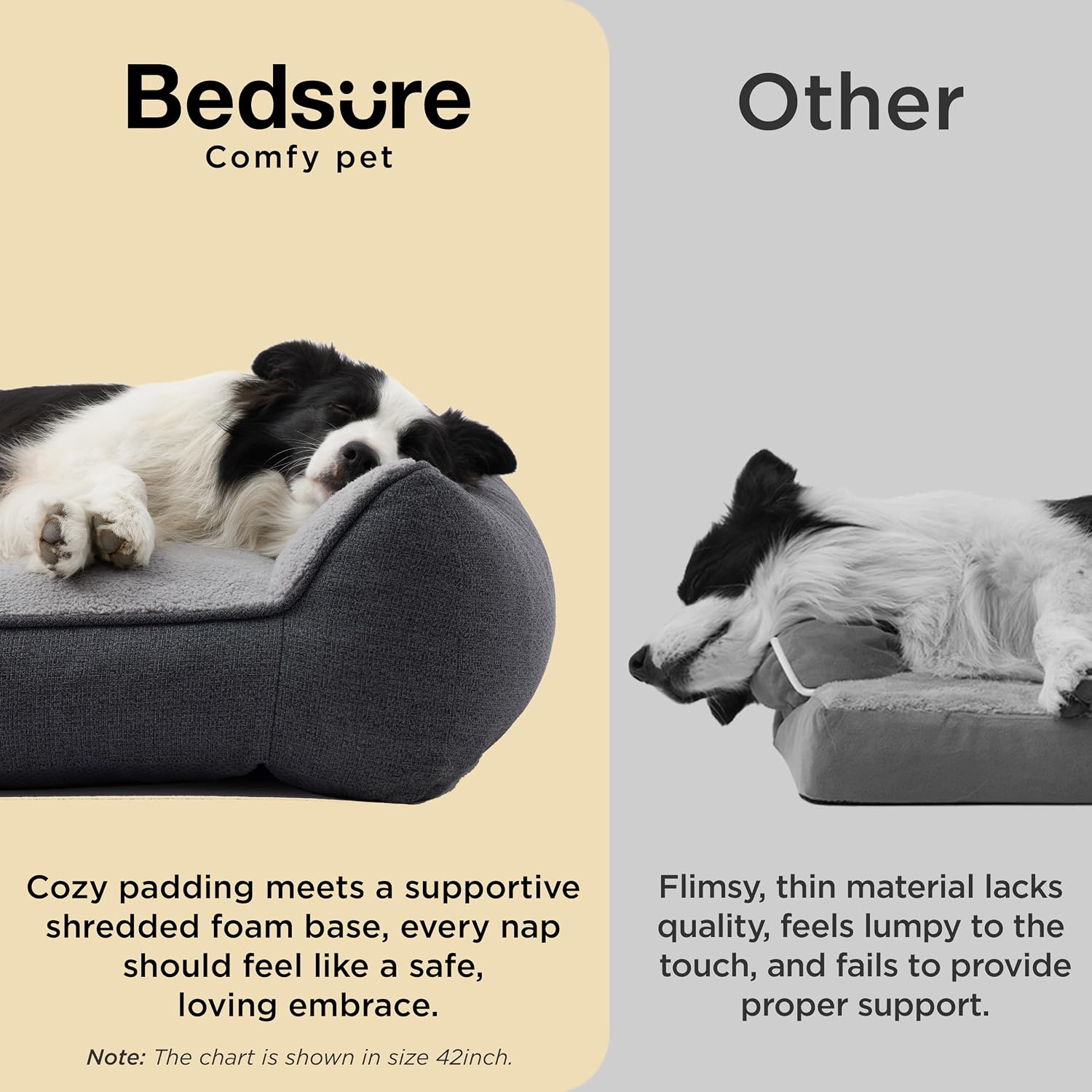 Bedsure SupportMax™ Extra Thick Orthopedic XL Dog Beds Large Sized Dog