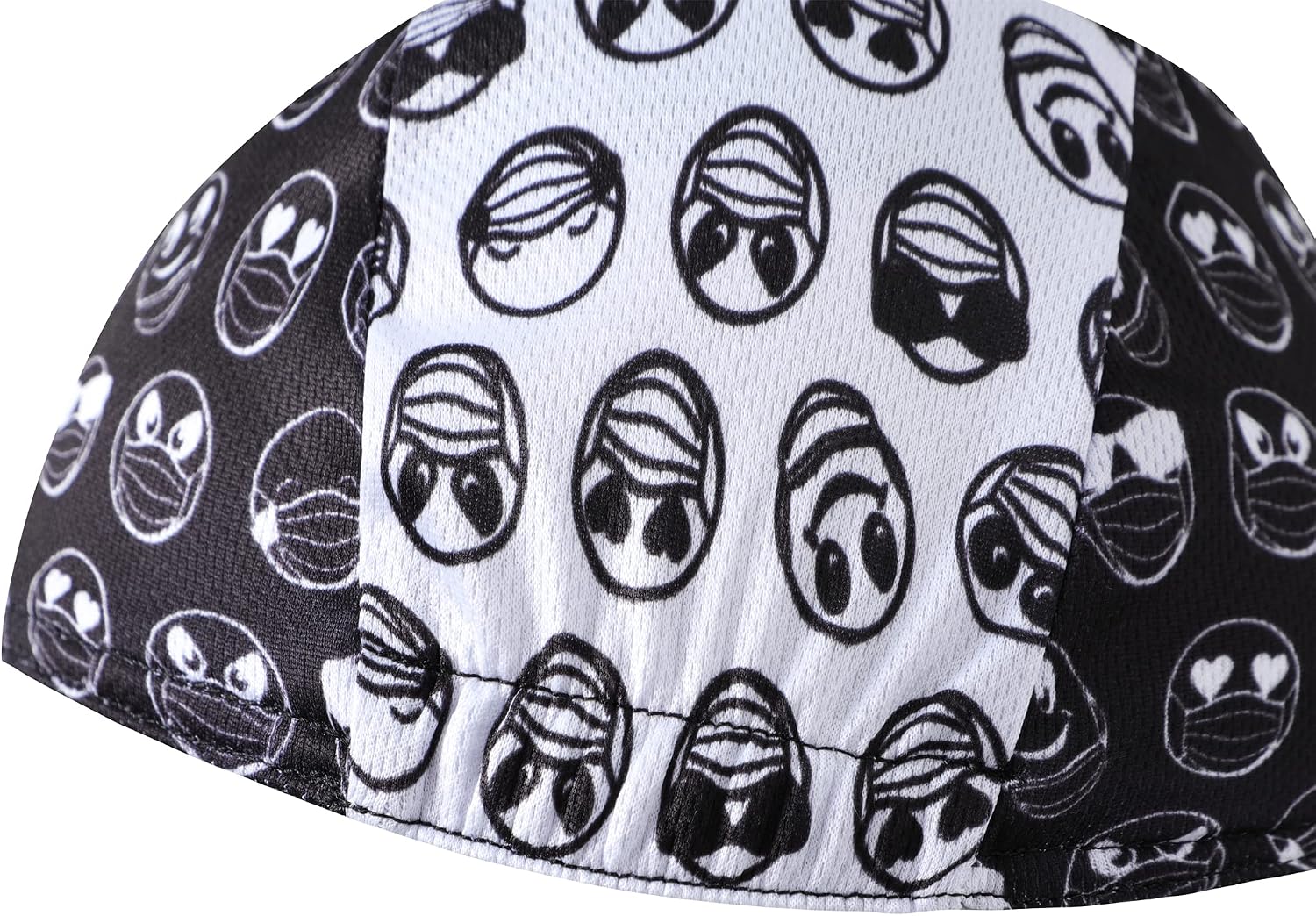 Black Cycling Cap - Polyester Funny Cycling Hat-Under Helmet - Cycling Helmet Liner Breathable&Sweat Uptake