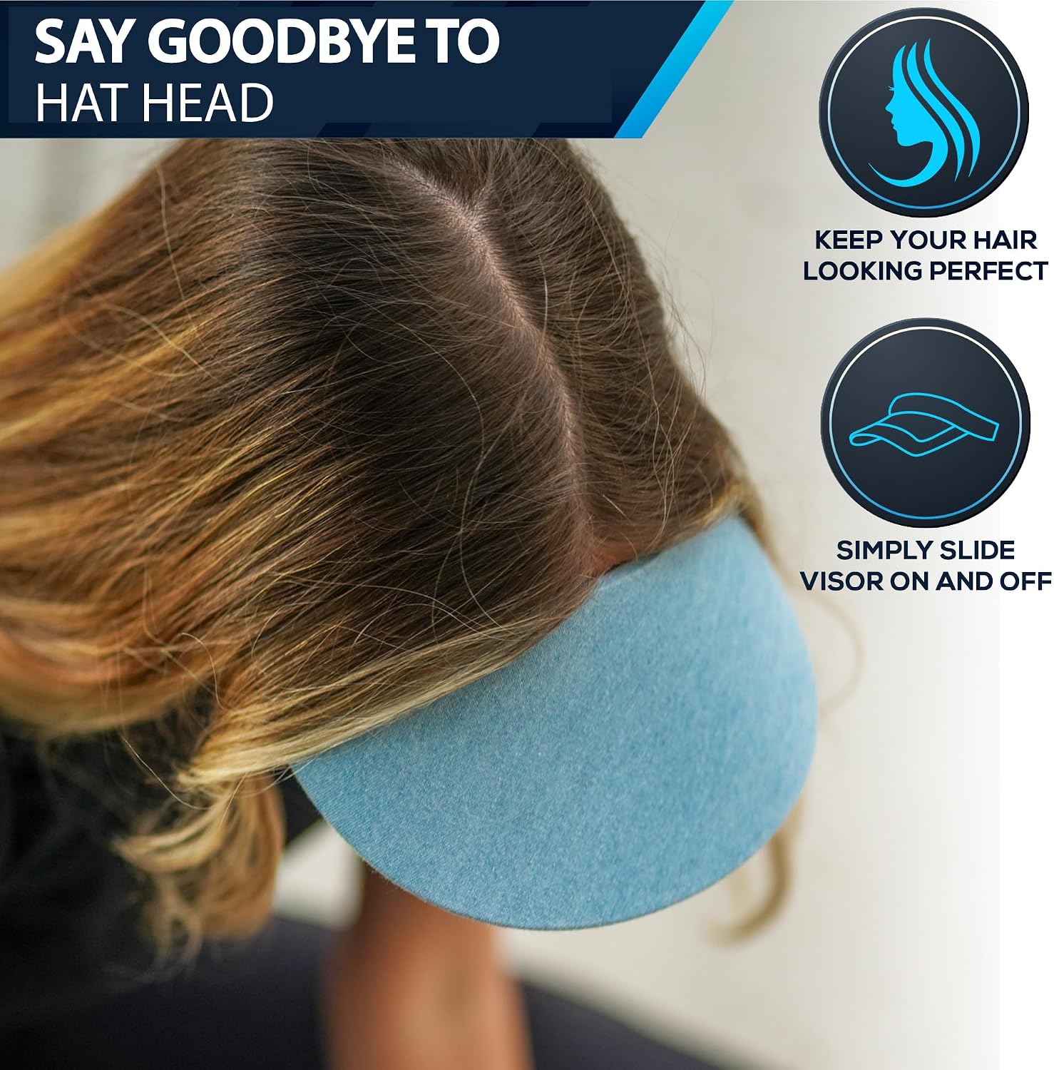 No Headache Sun Visor for Women | Stylish, Lightweight Golf & Tennis Hat | UV Protection for Outdoor Sports & Travel