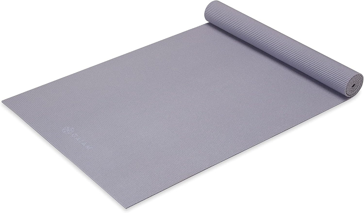 Gaiam Yoga Mat - Premium 5mm Solid Thick Non Slip Exercise & Fitness Mat for All Types of Yoga, Pilates & Floor Workouts (68" x 24" x 5mm)