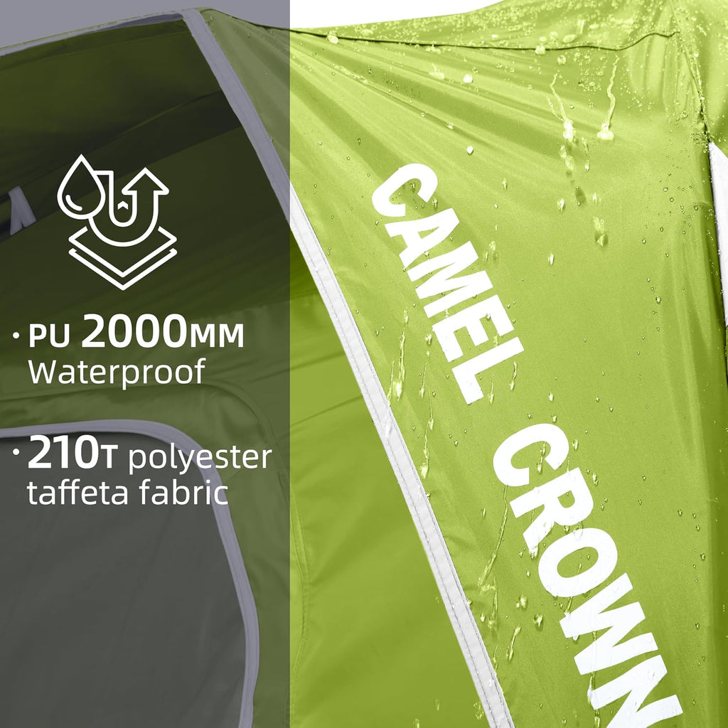 CAMEL CROWN Tents for Camping 4/8 Person Waterproof Tent Quick Setup Folding Outdoor Backpacking Tents Family Hiking