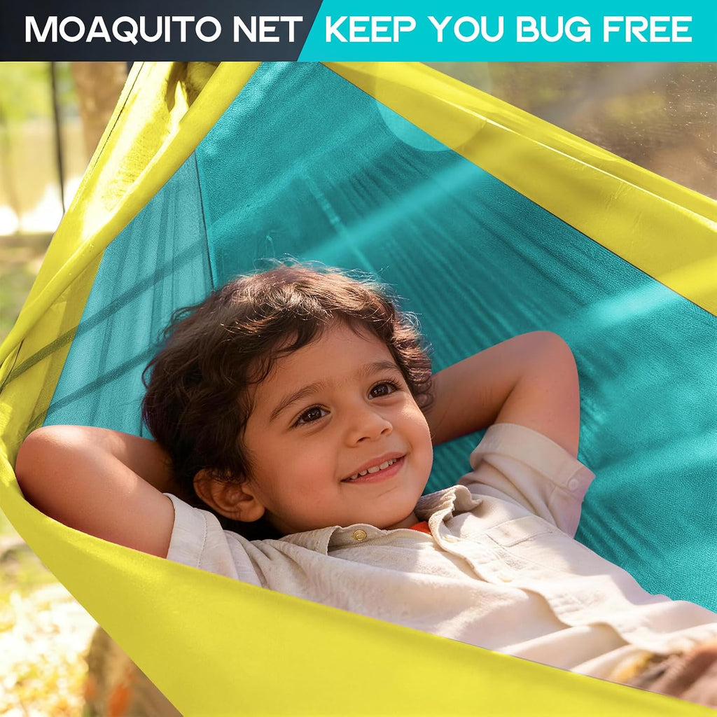 Camping Hammock Mosquito Net,Double & Single Portable Hammocks for Small Hammocks with 2 Tree Straps,Hammock Tent for Travel Camping,Camping Accessories for Indoor Outdoor Hiking Backpacking