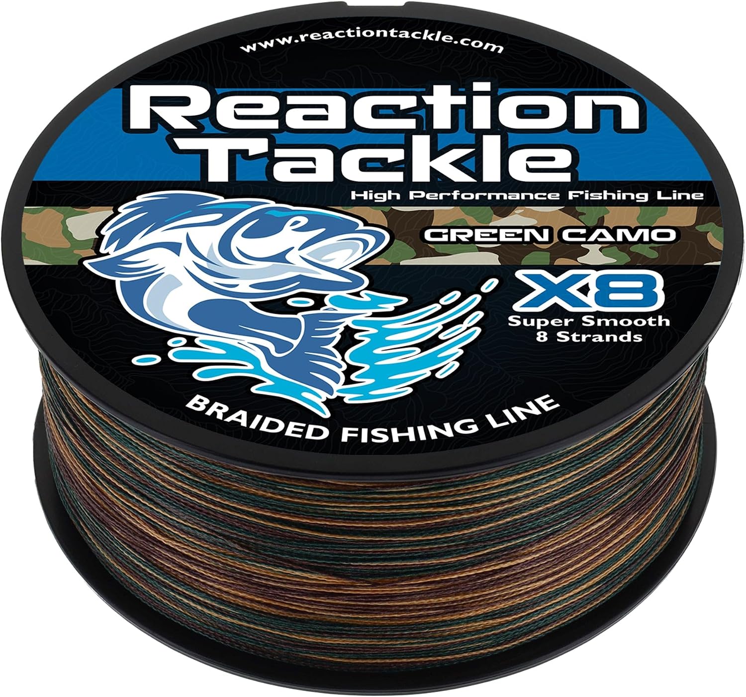 Reaction Tackle Braided Fishing Line - Pro Grade Power Performance for Saltwater or Freshwater Fish - Colored Fishing Line Braid for Extra Visibility