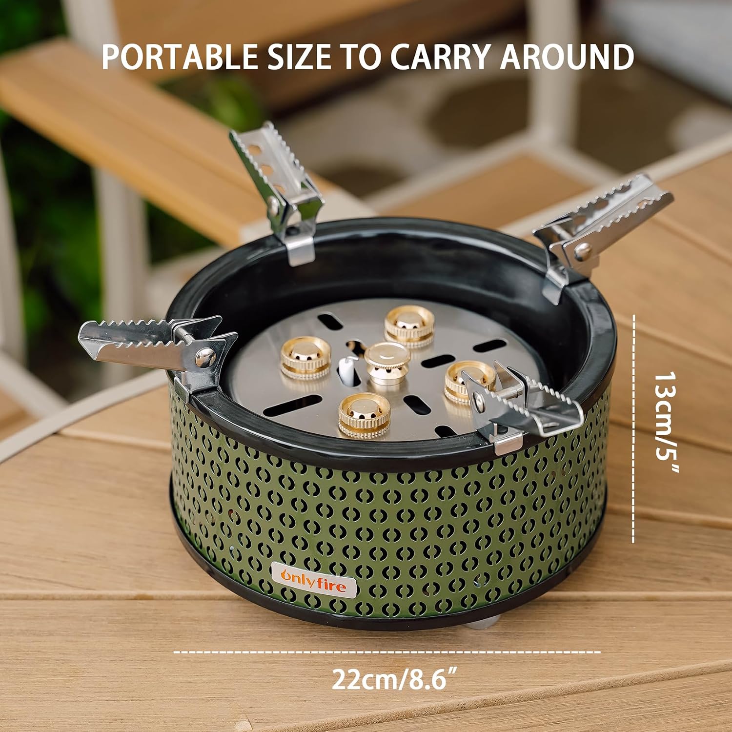 Portable Camping Gas Stove with Storage
