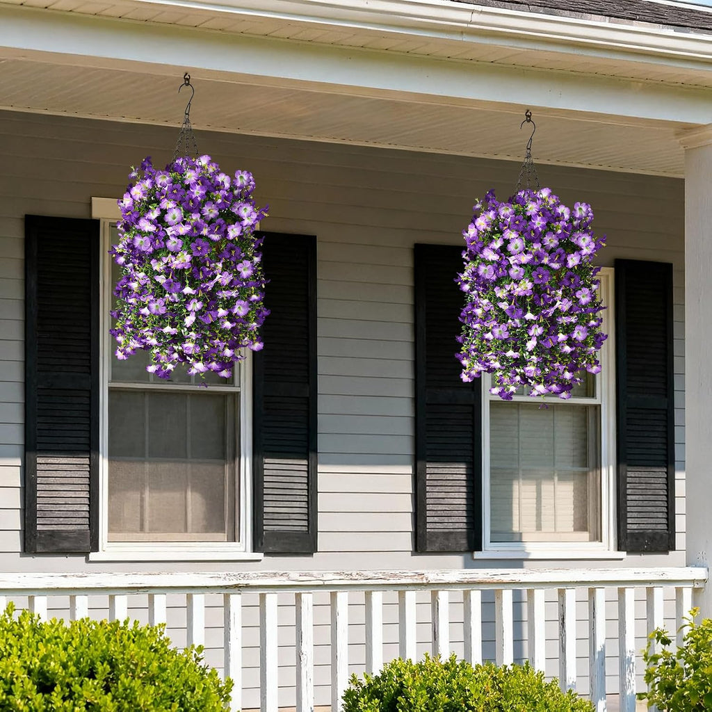INQCMY Artificial Fake Flowers Plants for Outdoor Spring Summer Decoration