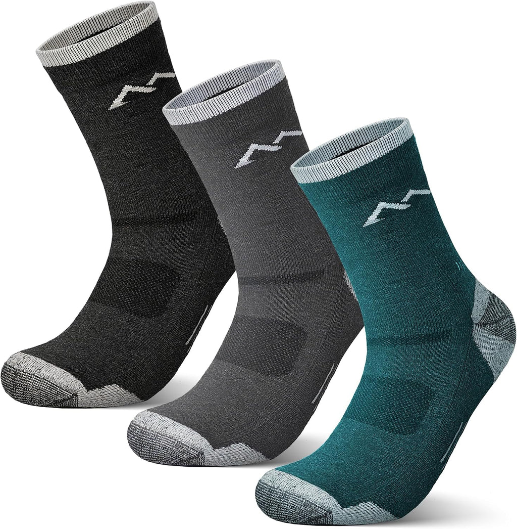 innotree Men's Merino Wool Hiking Socks 3 Pairs
