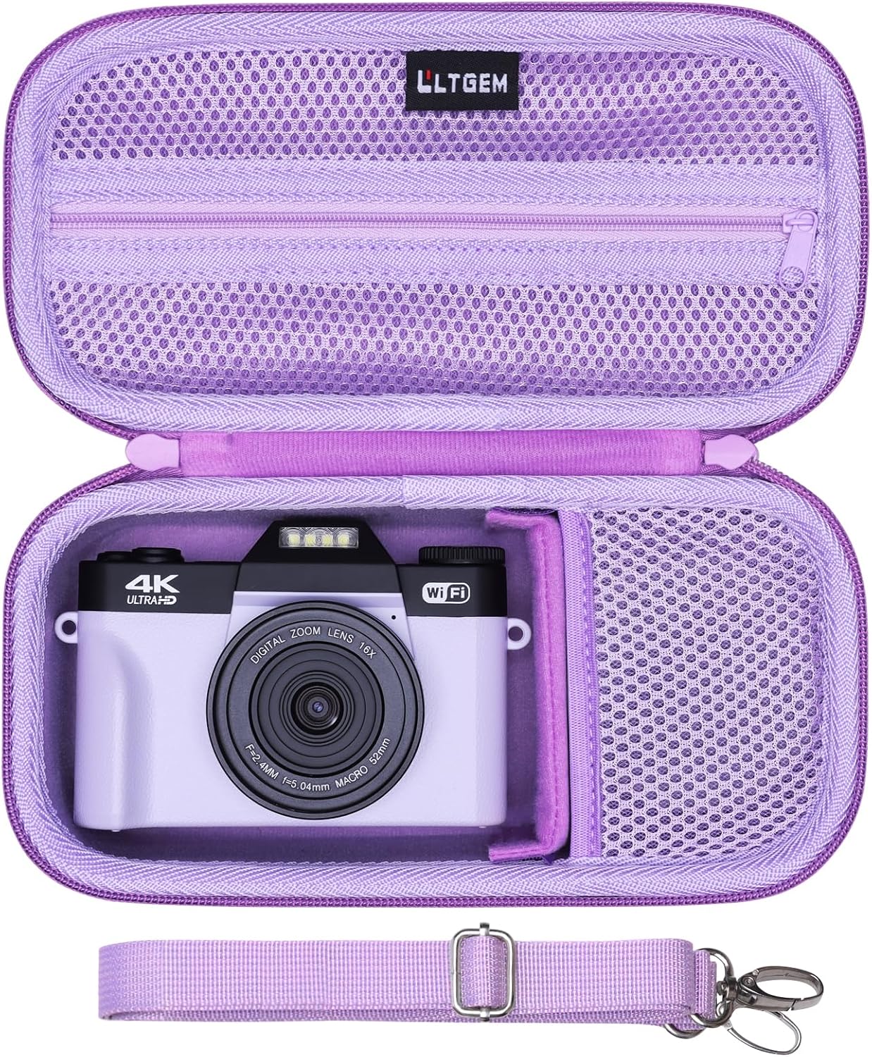 4K Digital Camera Case for Duluvulu/W & O/Gavonde/VJIANGER/FACLAM Purple