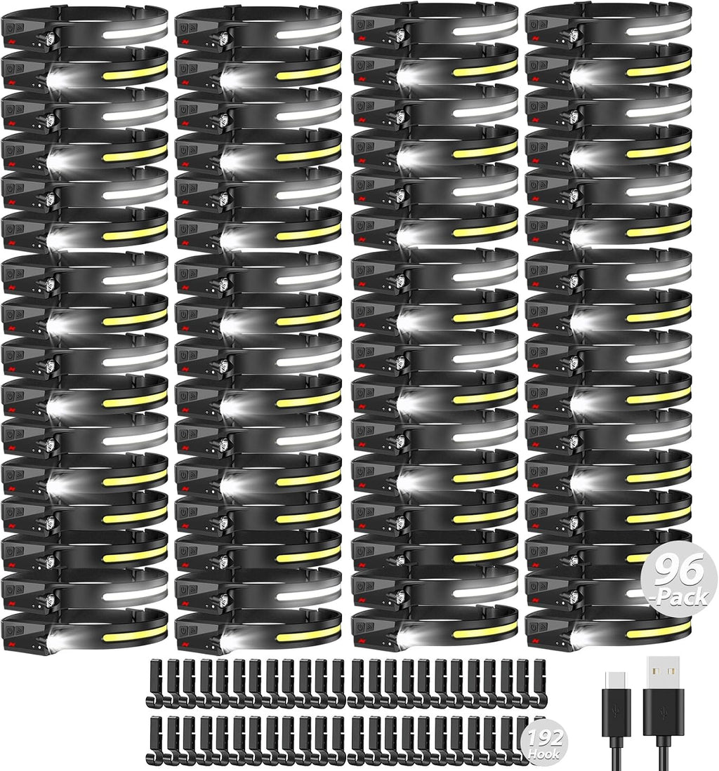 Bud K 36pack Headlamp Rechargeable, 1000 Lumen Headlamps for Adults, 230 Angles Wide Beam Headlamp & Spotlight, 6 Modes, Lightweight Head Lamps for Camping Running Cycling (36)