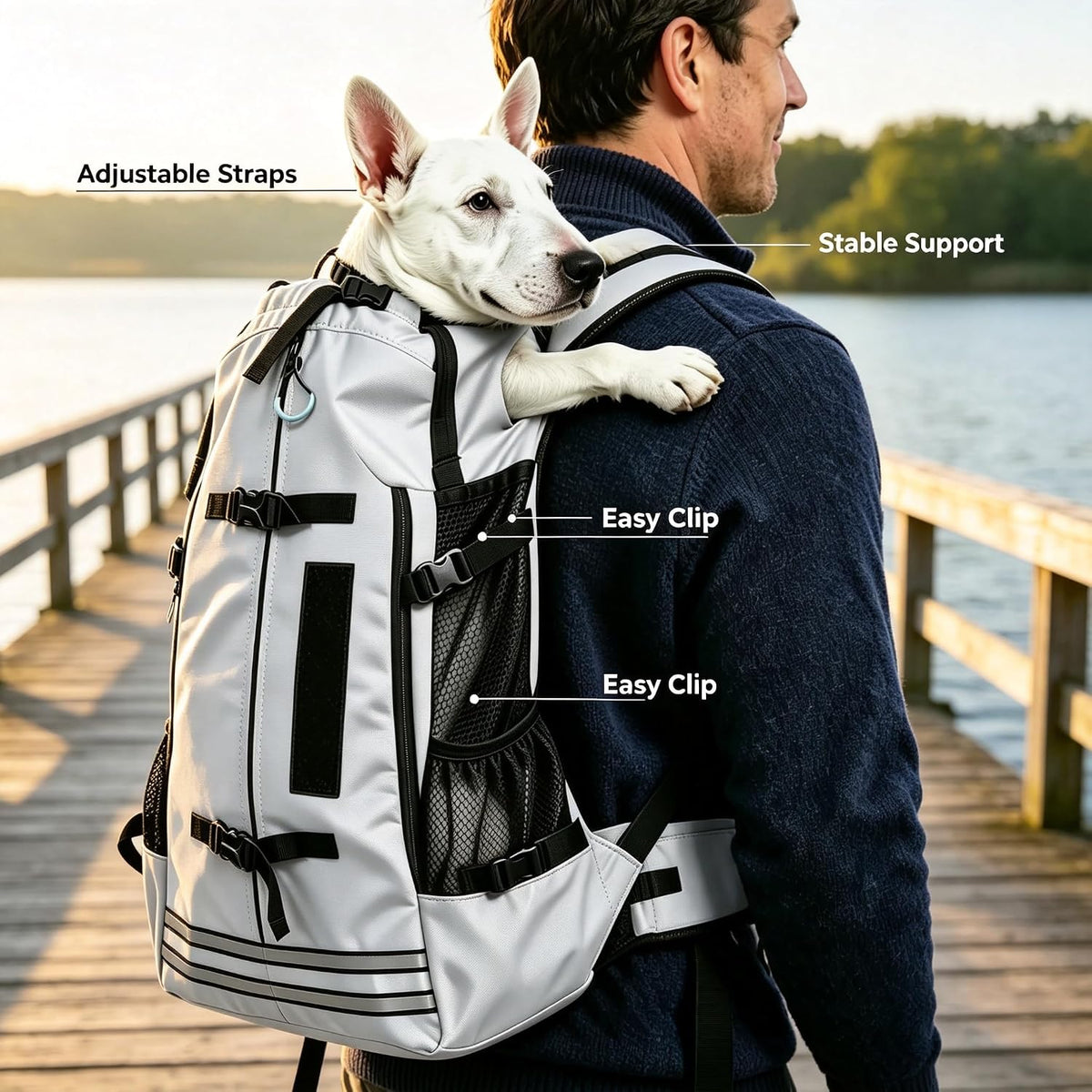 Big Dog Backpack Pet Carrier 40-60 Lbs Medium Dogs Hiking Bag