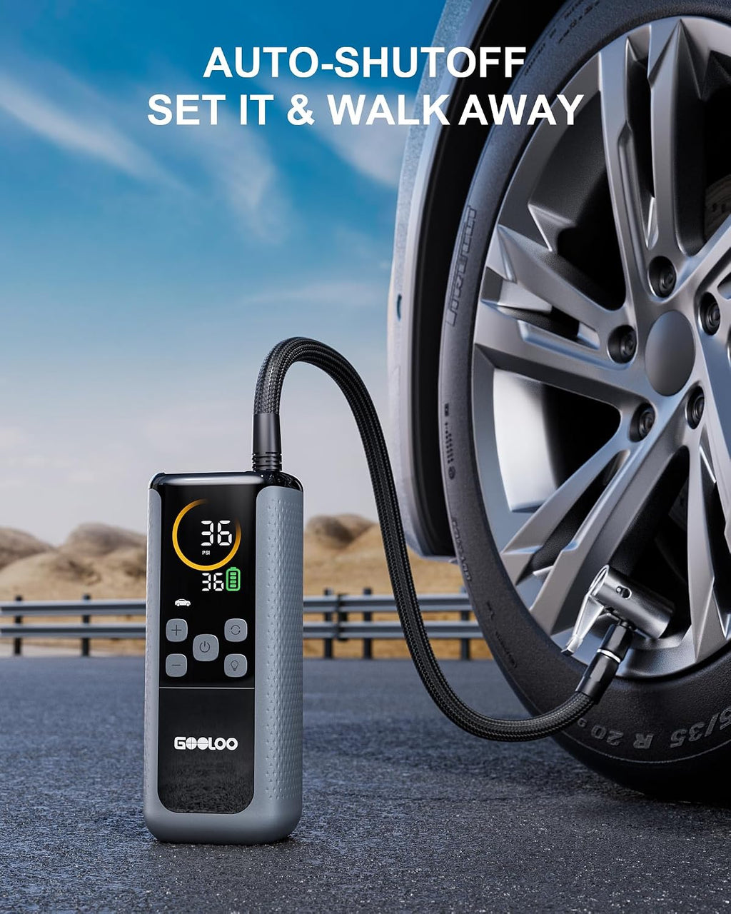 GOOLOO GT160 DUAL Heavy-Duty Tire Inflator Portable Air Compressor