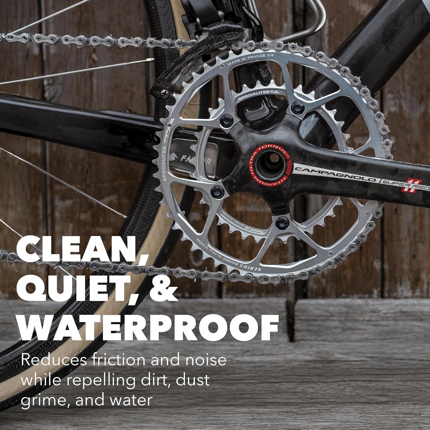 SILCA Super Secret Bike Chain Lube - Liquid Chain Wax to Clean, Smooth & Silence - Ultra Fast Bike Lube - Special Formula for Friction Reduction & Improved Wattage Output in All Weather