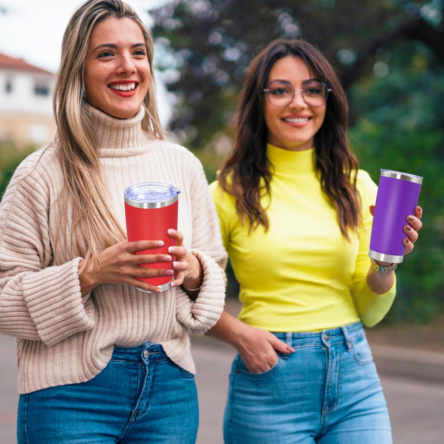 20oz Tumbler Stainless Steel Tumbler Coffee Tumbler with Lid Purple, 12P