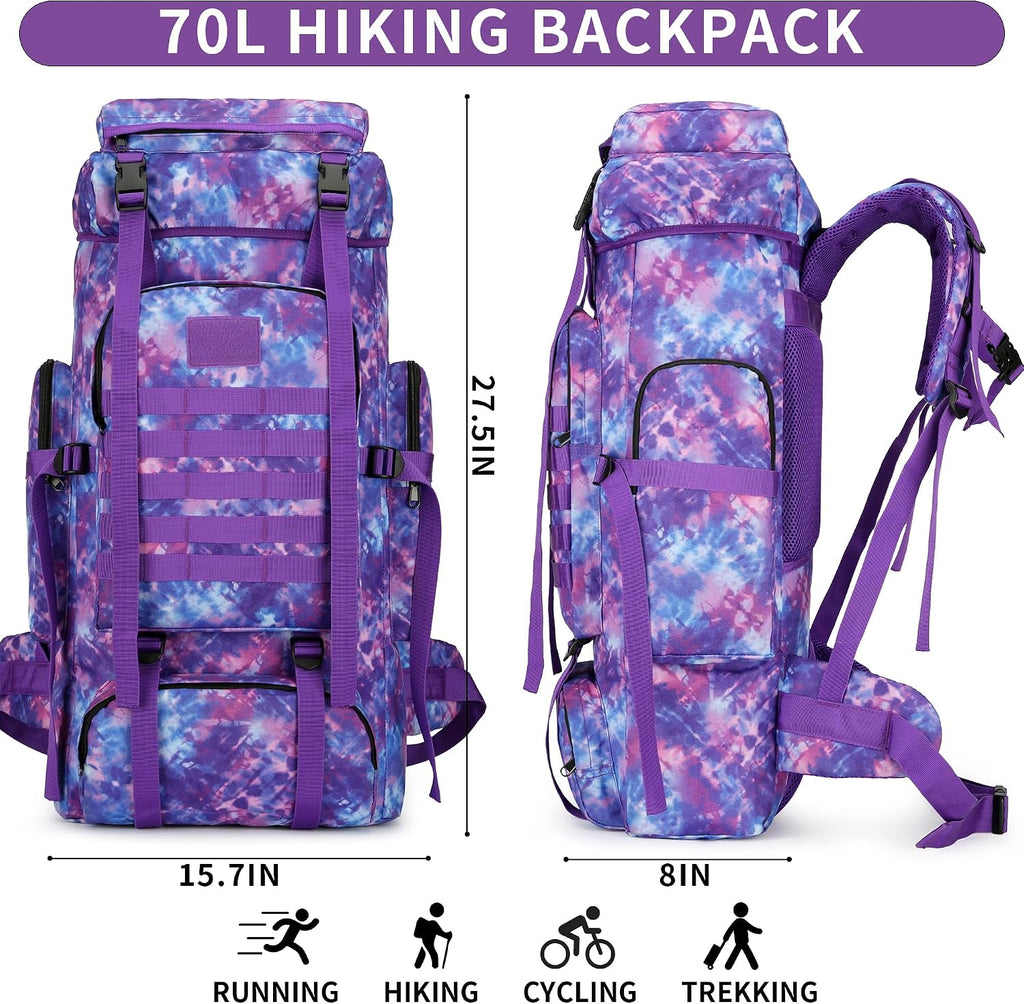 Hiking Backpack for Men 70L/100L Camping Backpack Military Rucksack Molle 3 Days Assault Pack for Climbing
