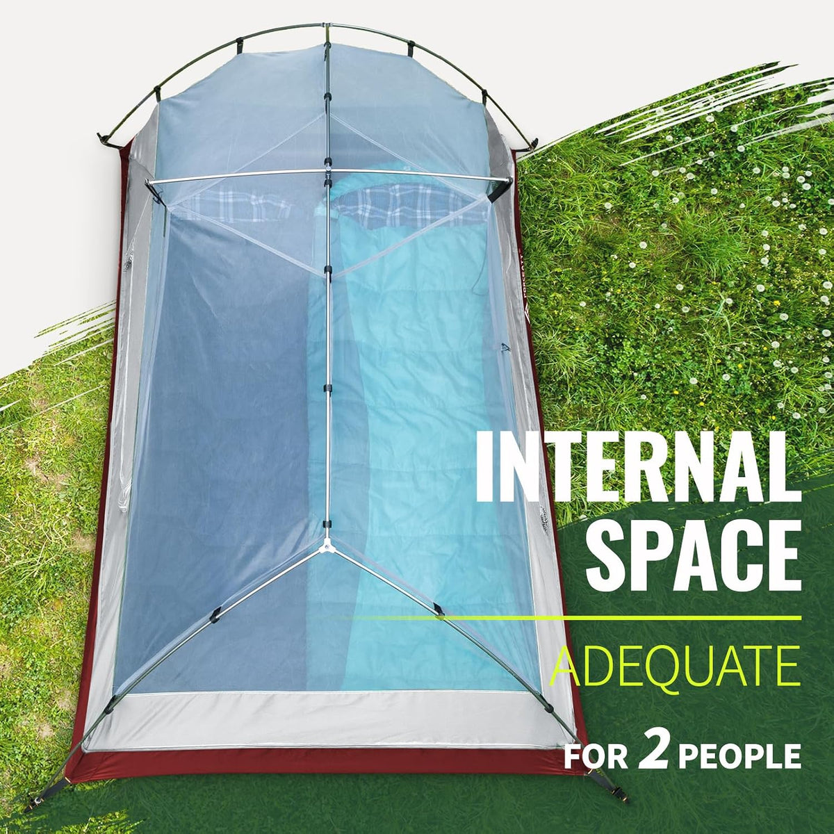 Forceatt Tent for 2 and 3 Person is Waterproof and Windproof, Camping Tent for 3 to 4 Seasons,Lightweight Aluminum Pole Backpacking Tent Can be Set Up Quickly,Great for Hiking
