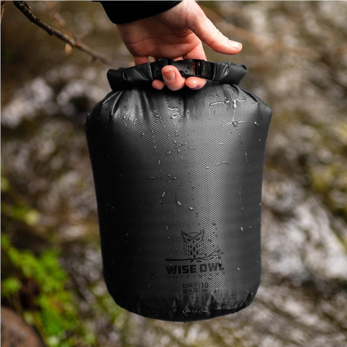 Wise Owl Outfitters Waterproof Dry Bag 3-Pack – Lightweight & Airtight 5L/10L/20L Small & Large Dry Bags for Kayaking, Beach, Travel, Boating, Hiking