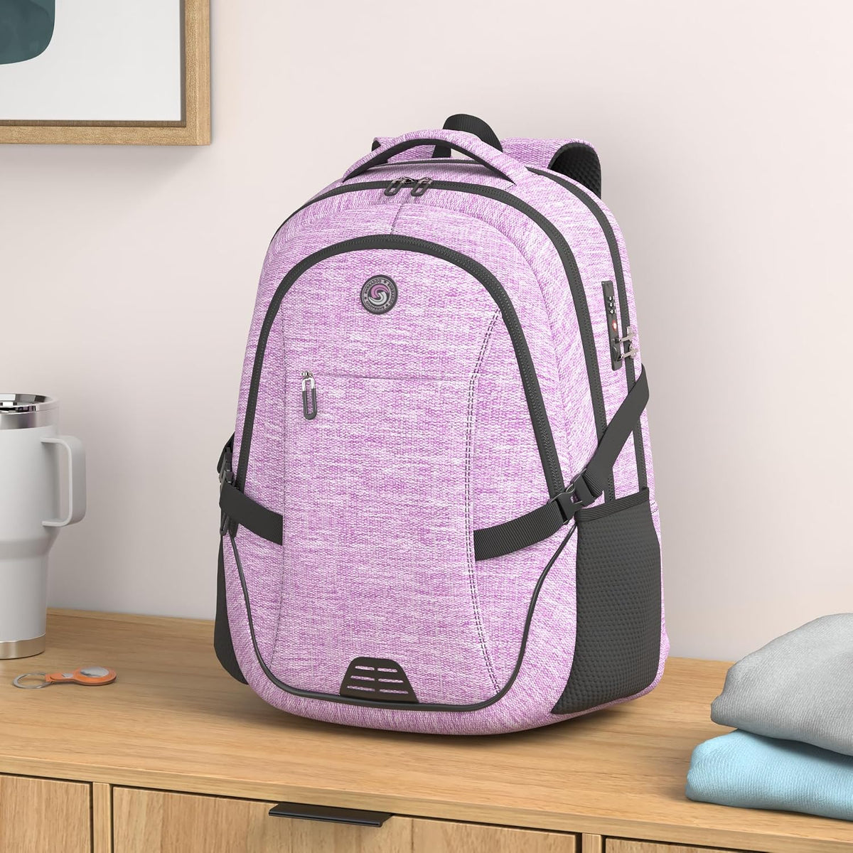 SHRRADOO Travel Laptop Backpack for Men Women, College High Schoolbag