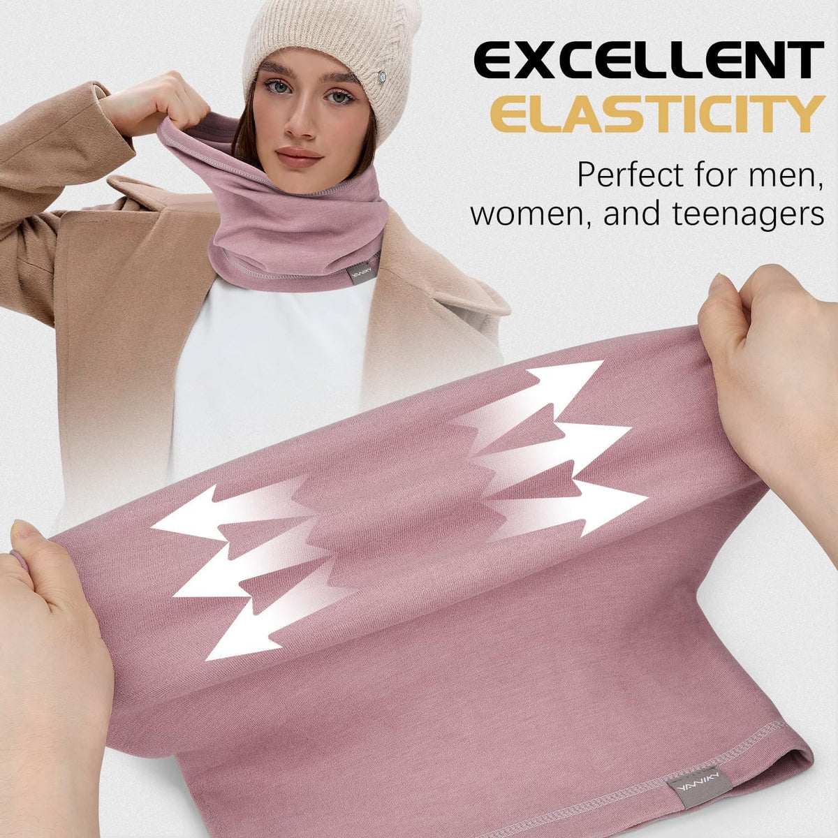 YANIKY Neck Gaiter Winter Neck Warmer for Men & Women Windproof Face Mask for Cold Weather Breathable Ski Face Cover Scarf