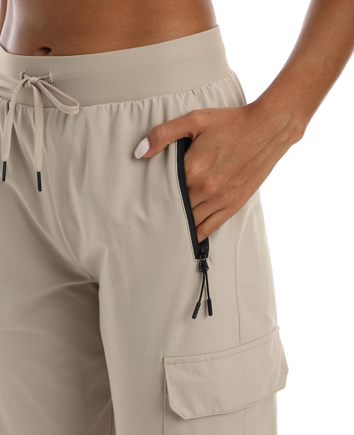Womens Cargo Hiking Pants with 4 Pockets Lightweight Water Resistant
