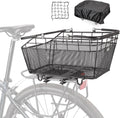 CXWXC Rear Bike Basket with Handle - Quick Release Bicycle Rear Basket