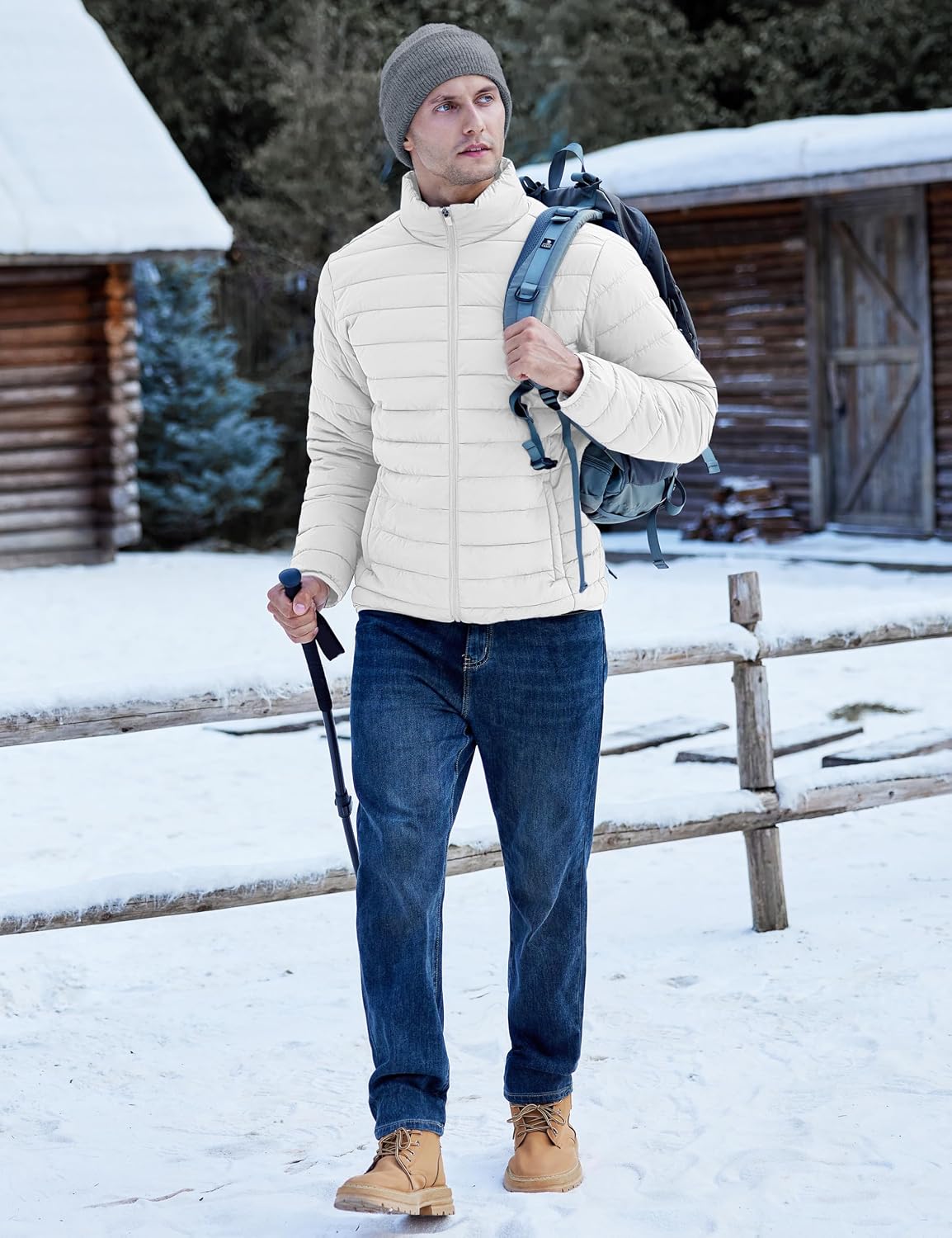 TACVASEN Men's Lightweight Puffer Jacket Quilted Insulated Winter Coat