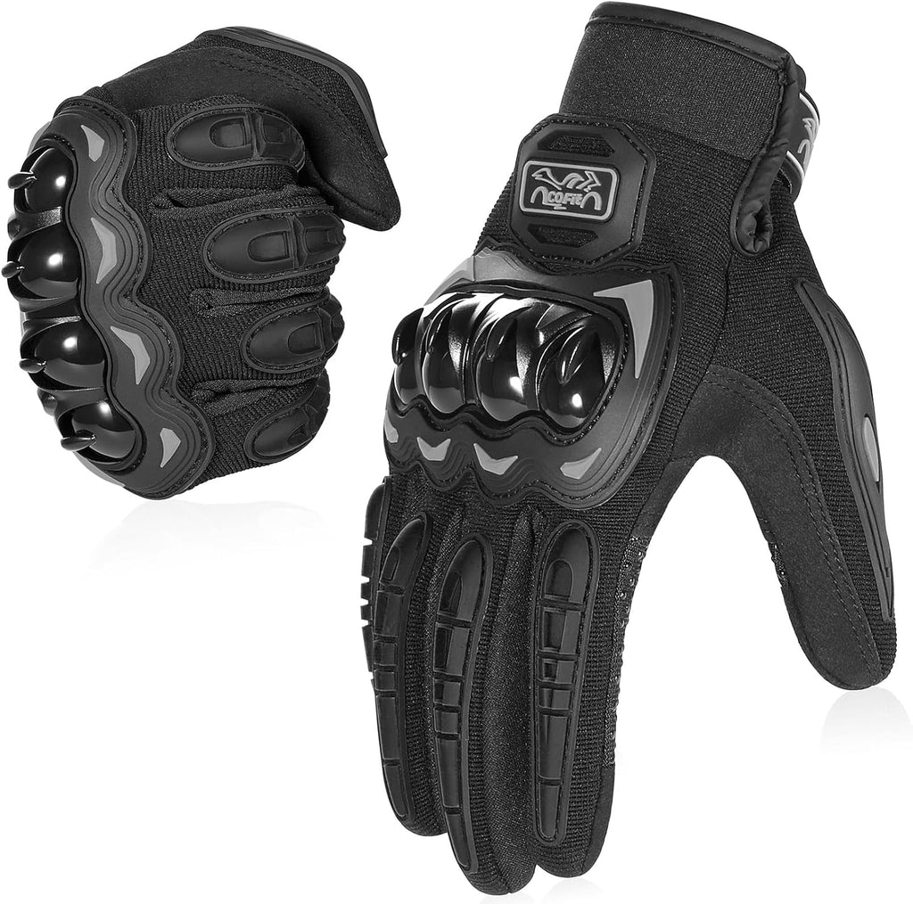 COFIT Motorcycle Gloves Breathable, Touchscreen Motorbike Gloves Anti-Slip with Good Grip Hard Knuckles Protection for Men Women Motocross, BMX ATV MTB Cycling, Road Racing