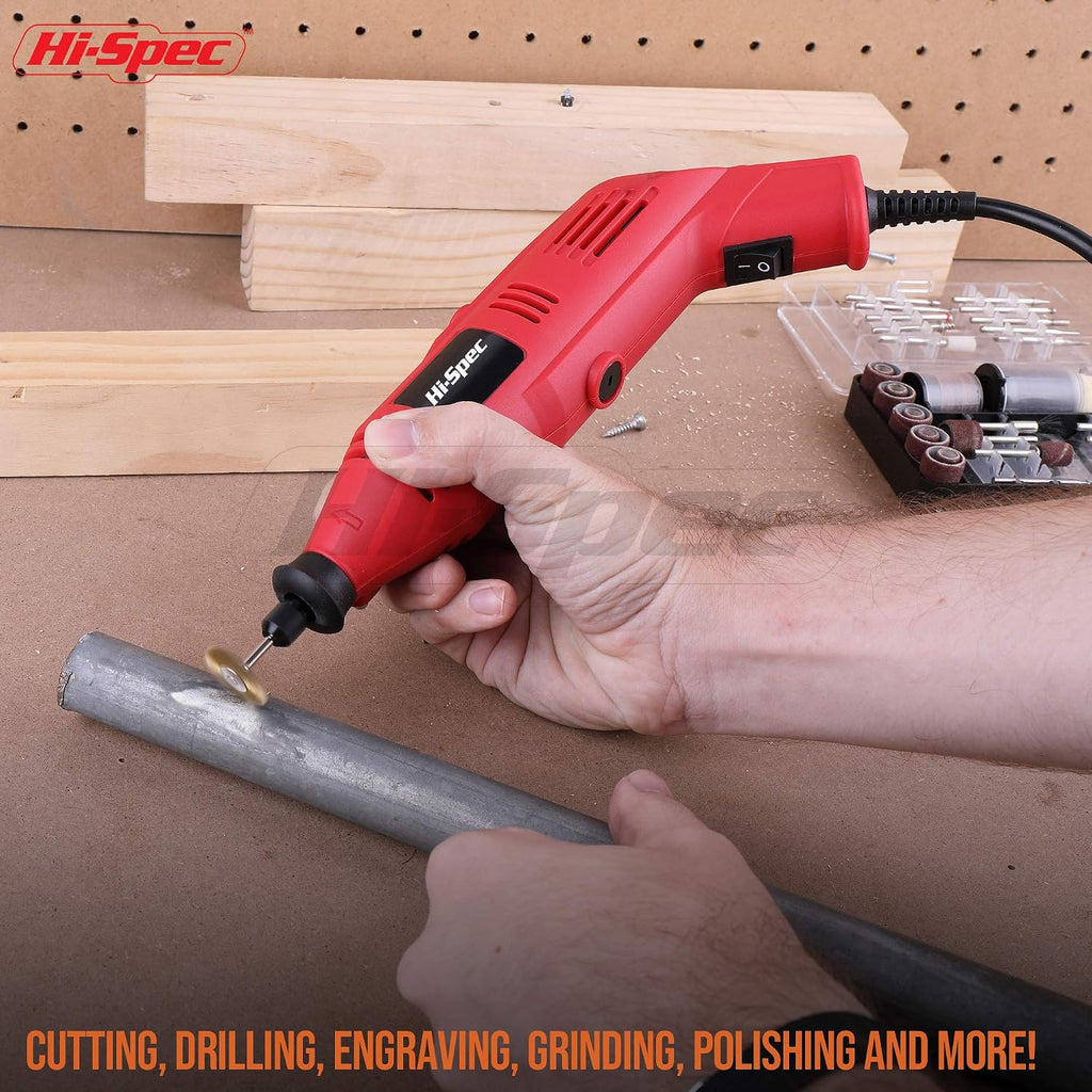 Hi-Spec 130W Corded Power Rotary Multi Tool Kit with Dremel Compatible Bit