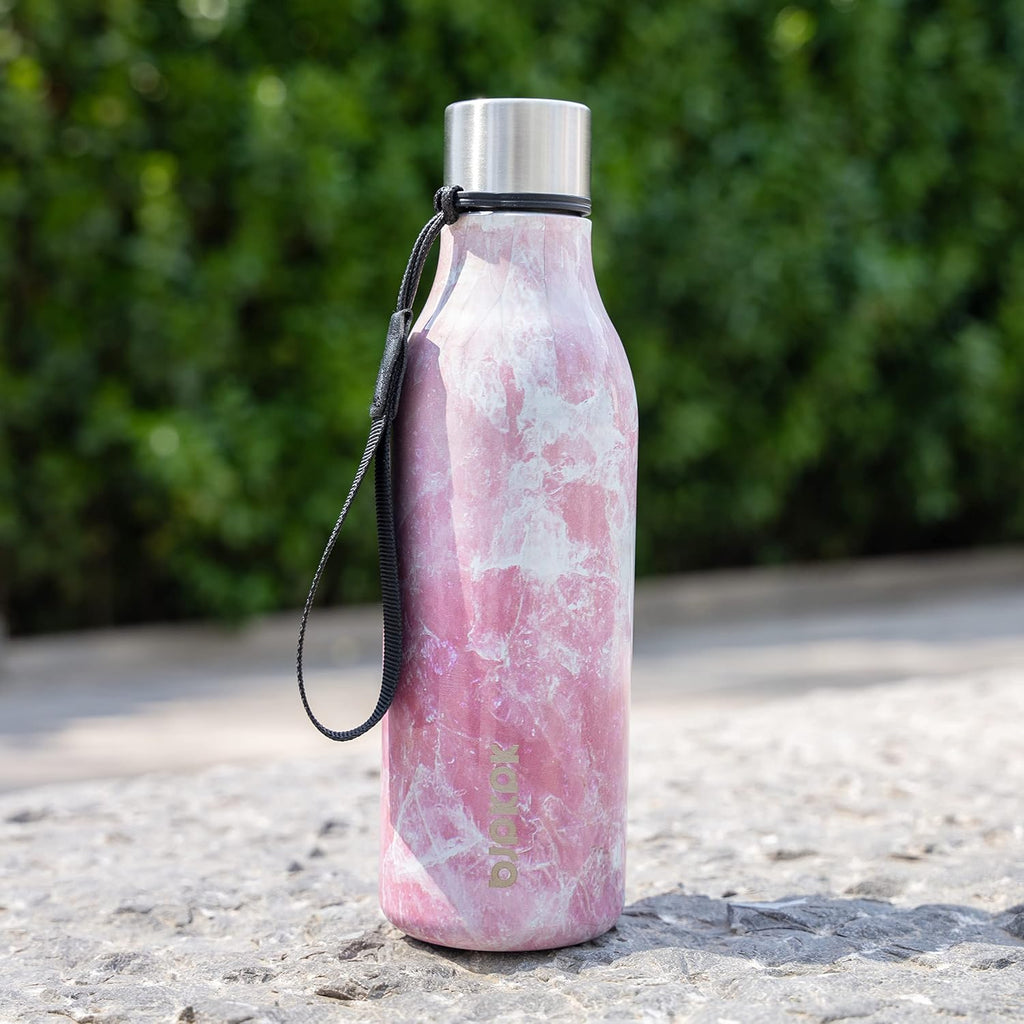 BJPKPK 18oz Insulated Water Bottle, Stainless Steel Bottle with Carry Strap