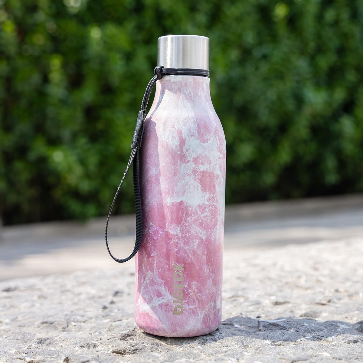 BJPKPK 18oz Insulated Water Bottle, Stainless Steel Bottle with Carry Strap