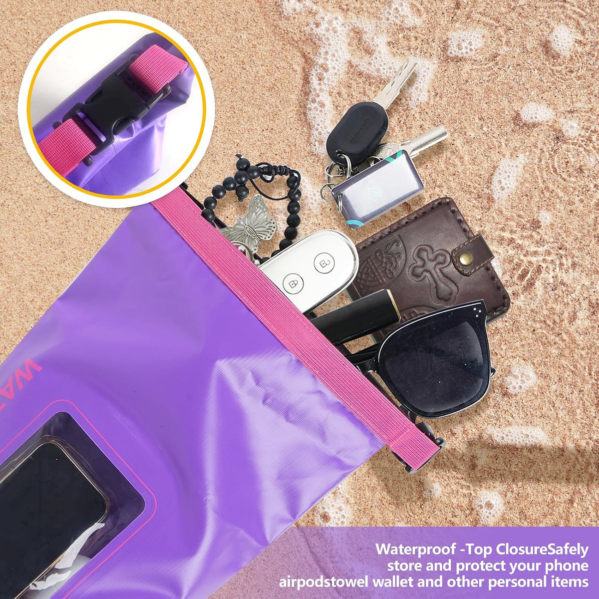 IP68 Waterproof Dry Bag, 5L Roll Top Waterproof Pool Bag