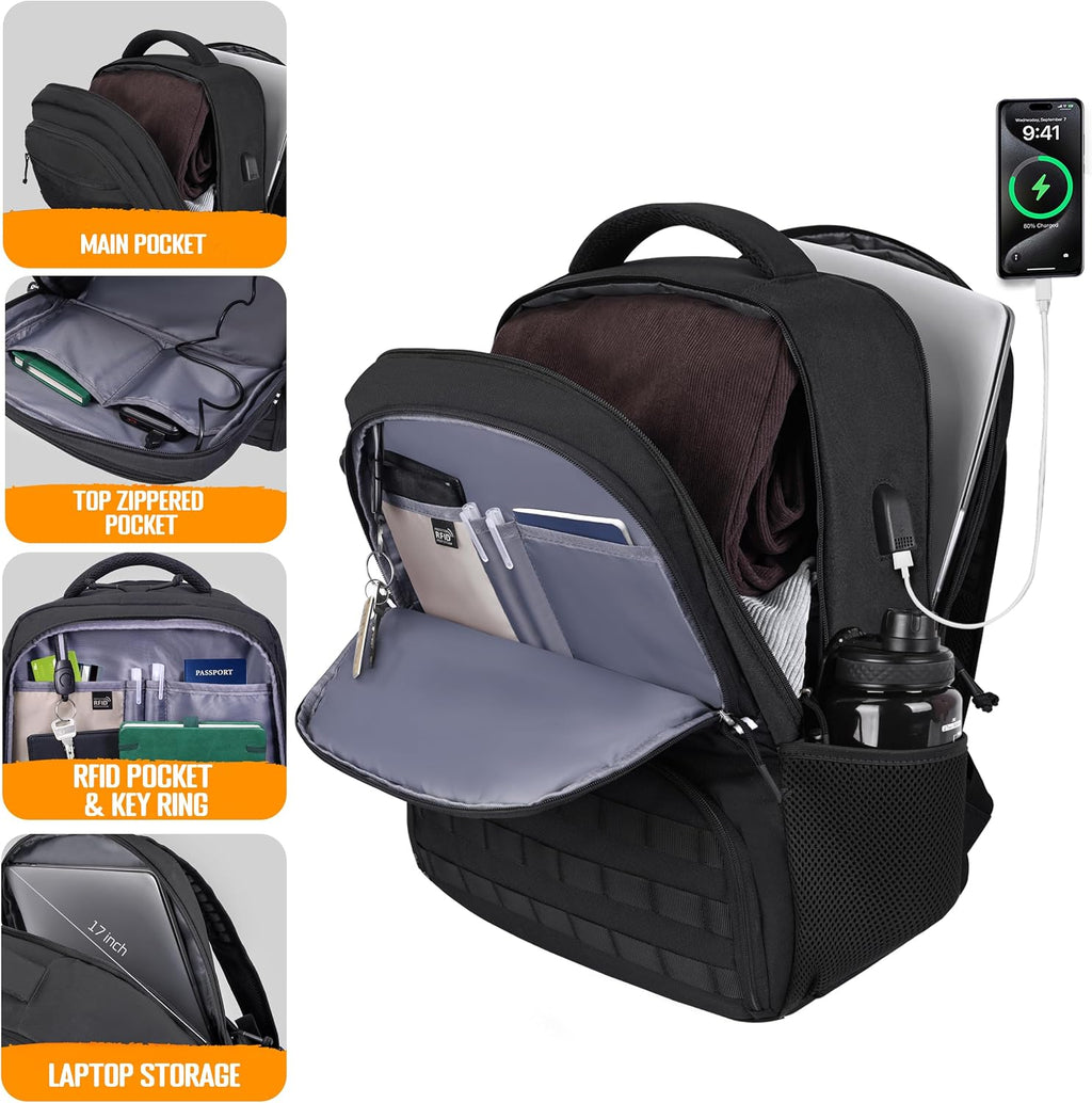 DEYACE Lunch Box Tactical Backpack for Men,Cooler Lunch Compartment Bag