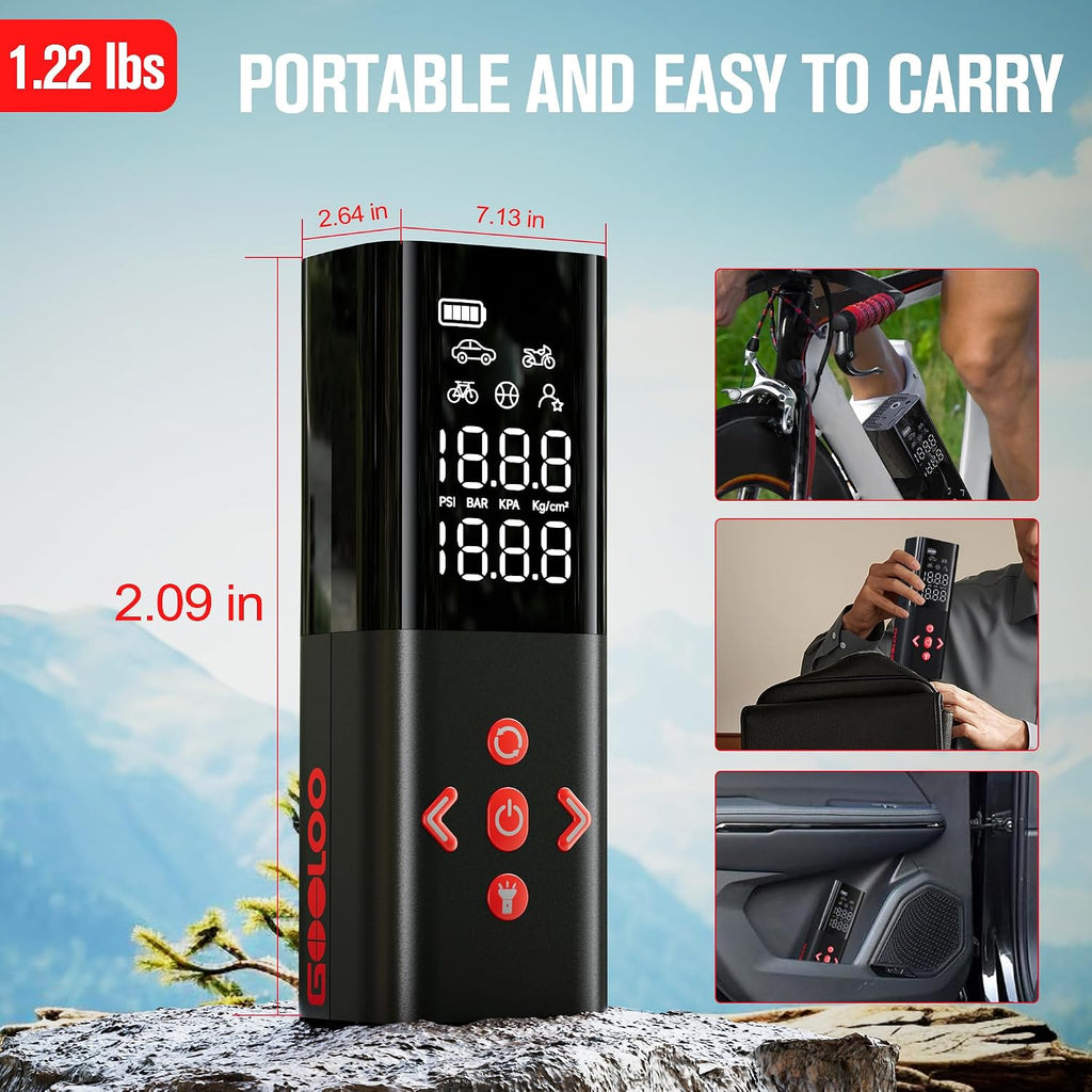 GOOLOO AP150 Tire Inflator Portable Air Compressor,2X Faster,150PSI