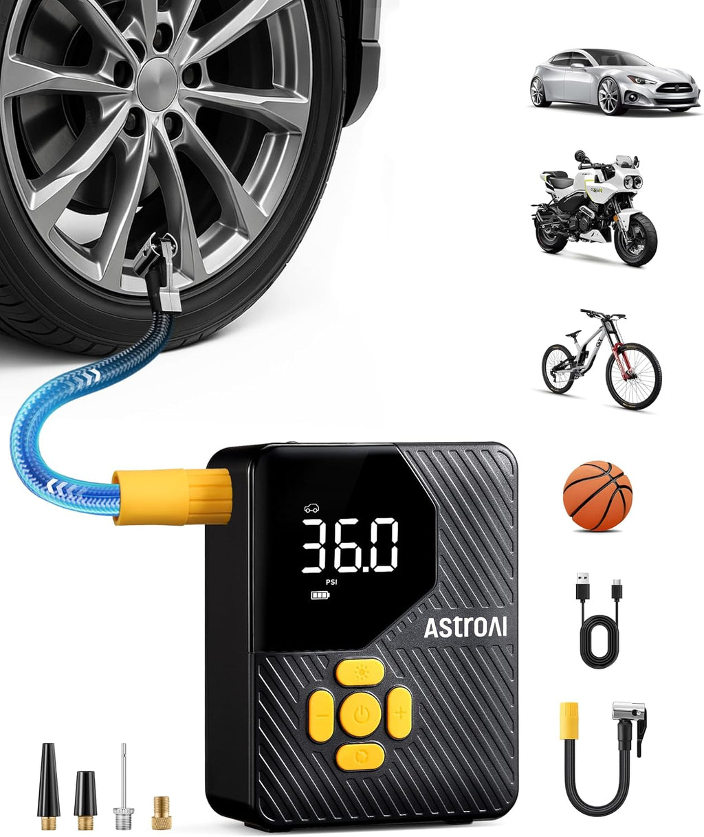 AstroAI 150 PSI Tire Inflator Portable Air Compressor, Fast Inflation Pump